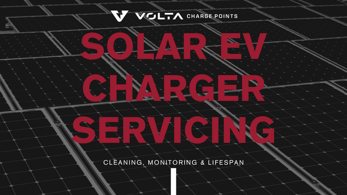 A blog banner with the background image of solar panels, and the blog title on top.