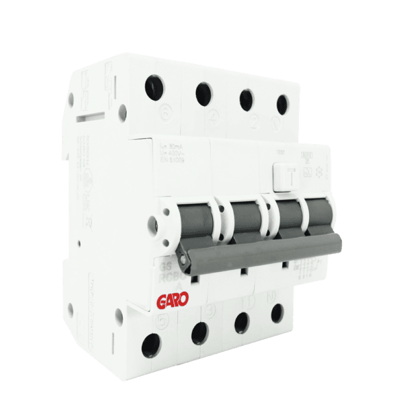 GARO RCBO 4 POLE: 6-32A | 4 MODULES | TYPE C