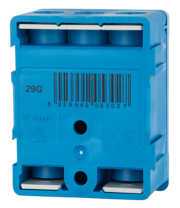 LEWDEN TERMINAL BLOCK: 5 WAY 100A | BLUE