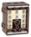 LEWDEN TERMINAL BLOCK: 5 WAY 100A | BROWN