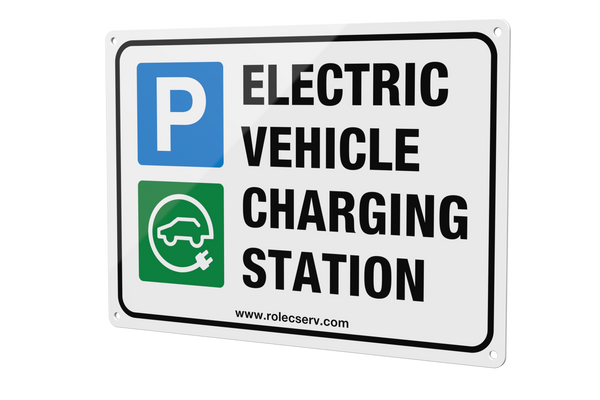 ROLEC A3 ALUMINIUM LANDSCAPE EV PARKING SIGN
