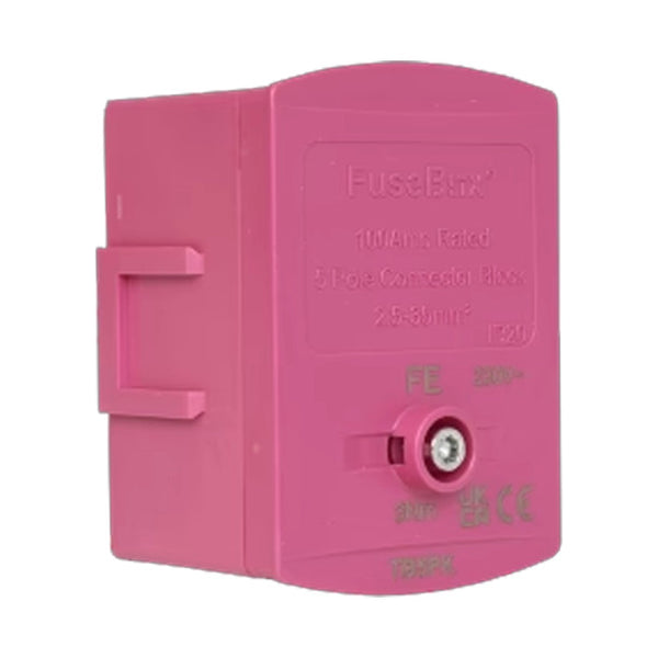 FUSEBOX CONNECTOR BLOCK: 5 POLE 100A | PINK