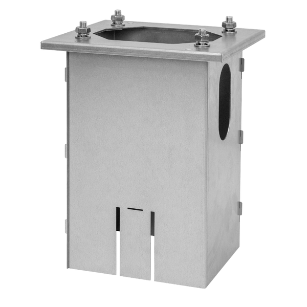 ROLEC SECURICHARGE : HEX POST GALVANISED STEEL GROUND MOUNTING BASE