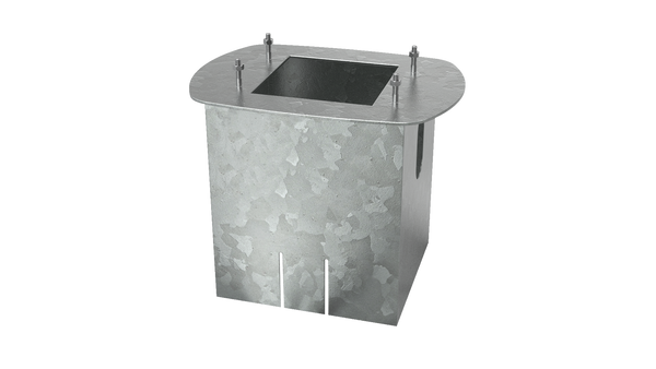 ROLEC GROUND MOUNTING BASE | GALVANISED | QUANTUM | 50MM STUDS