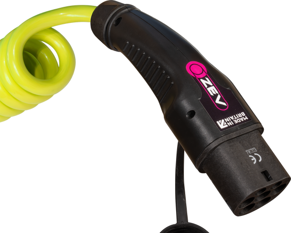 ZEV CHARGING CABLE: TYPE 2 TO TYPE 2 | 5M | SINGLE PHASE | COILED