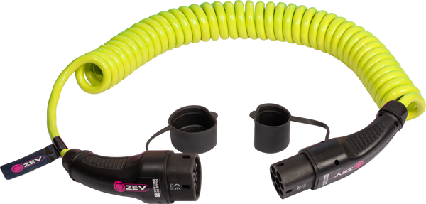 ZEV CHARGING CABLE: TYPE 2 TO TYPE 2 | 7.5M | 3-PHASE | COILED