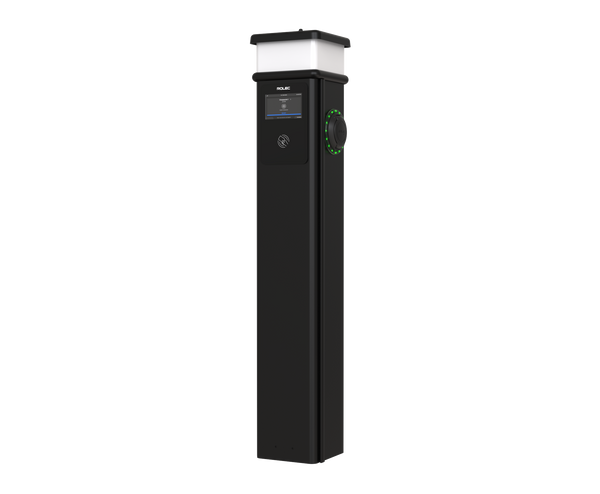 ROLEC NEW BASICCHARGE PEDESTAL : 7.4KW OR 22KW | LCD | RFID | SOCKET