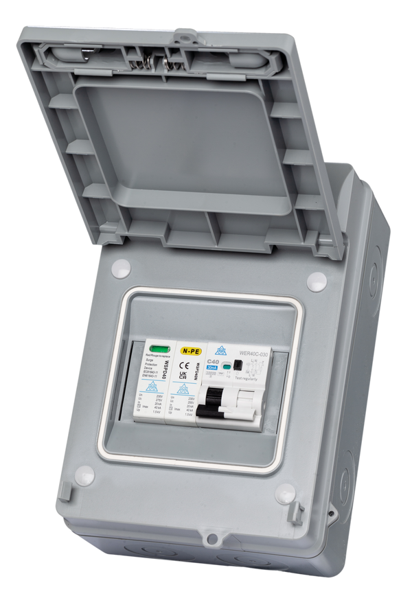 WCED A TYPE RCBO | 40A EV SURGE PROTECT UNIT | IP65
