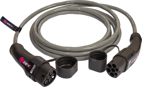 ZEV CHARGING CABLE: TYPE 2 TO TYPE 2 | 5M | SINGLE PHASE
