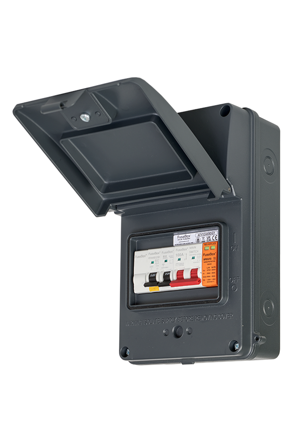 FUSEBOX EV CONSUMER UNIT: TYPE A RCBO | 32A | SPD | BI DIRECTIONAL | IP65