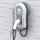 Zappi 7kW Tethered wall mounted EV charger in white
